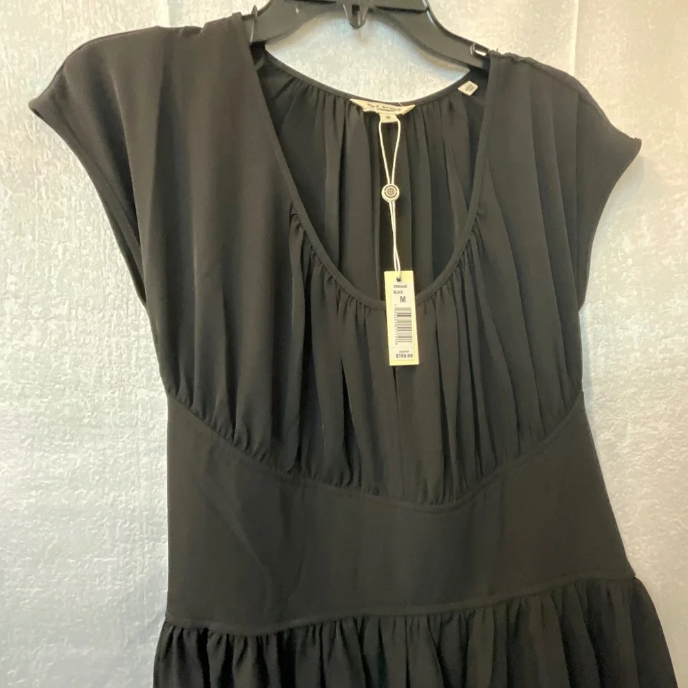 Max Studio London Black Maxi Dress with Cap Sleeves Women’s Medium - Picture 4 of 5